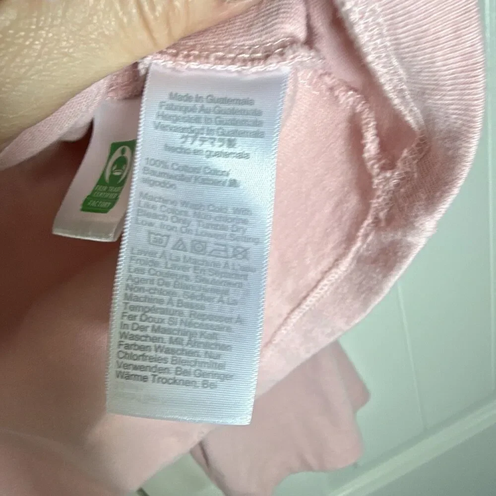 J.Crew Re-imagined Men’s XL Pink Long Sleeve Crew Neck Pocket Jersey Tee
